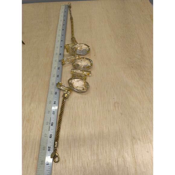 Chicos Lucite Necklace Gold Coloring - Picture 7 of 9